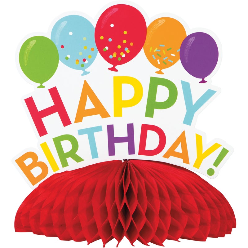 Happy Birthday Honeycomb Centerpiece