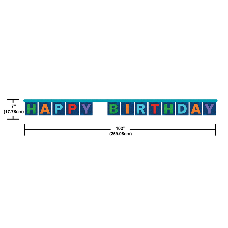 Dino Dig Happy Birthday Banner