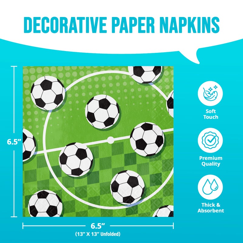 Sport Spirit Soccer Luncheon Napkin