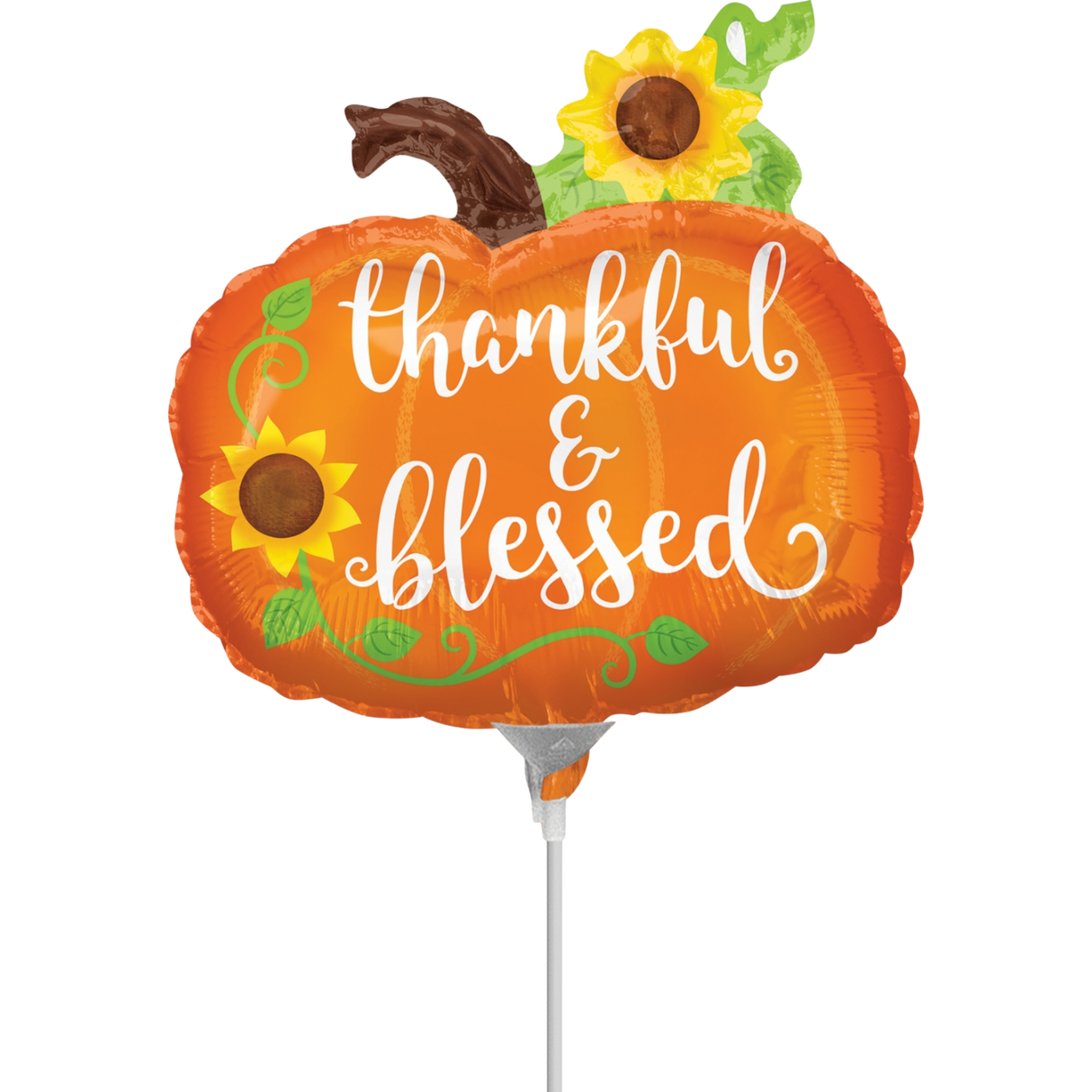 14" Thankful & Blessed Pumpkin Balloon