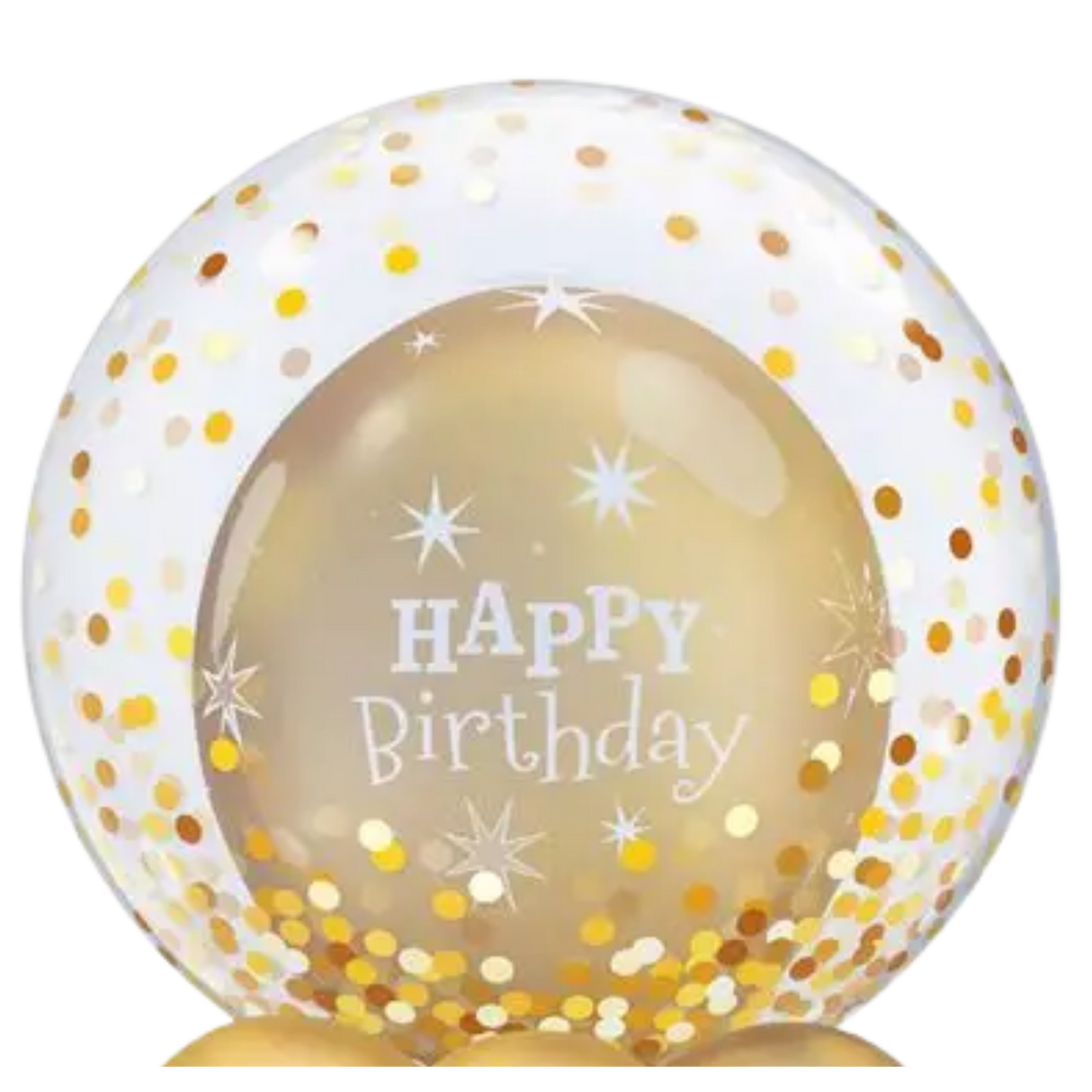 24" Gold Confetti Deco Bubble