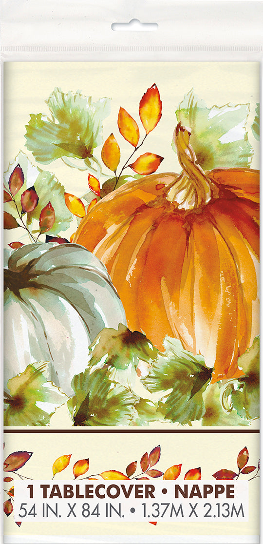 Watercolor Fall Pumpkins Tableware Set