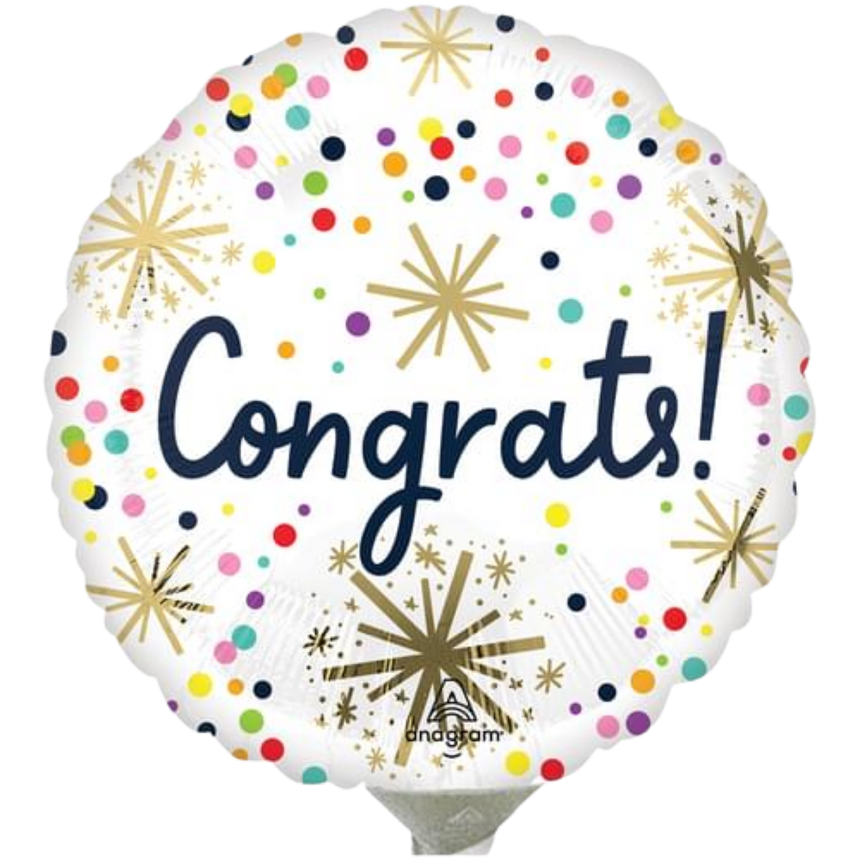 9" Confetti Sprinkle Congrats Balloon