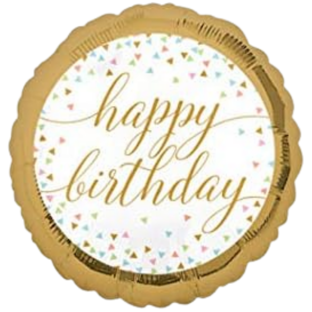 9" Happy Birthday Confetti Triangle Balloon