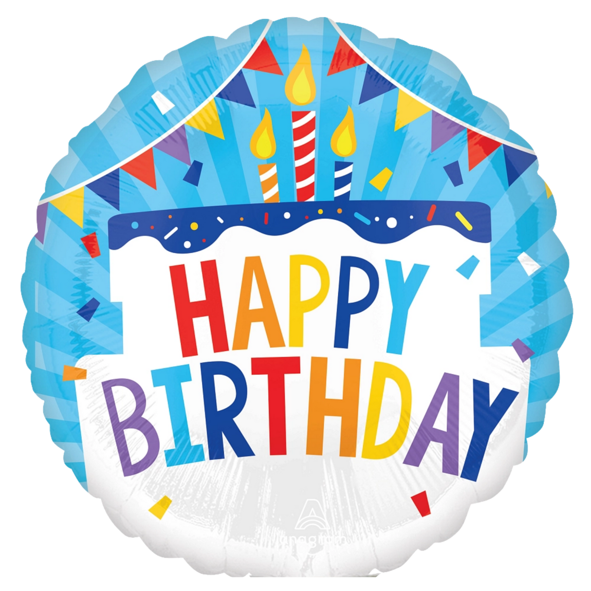 9" Birthday Tiered Cake Balloon