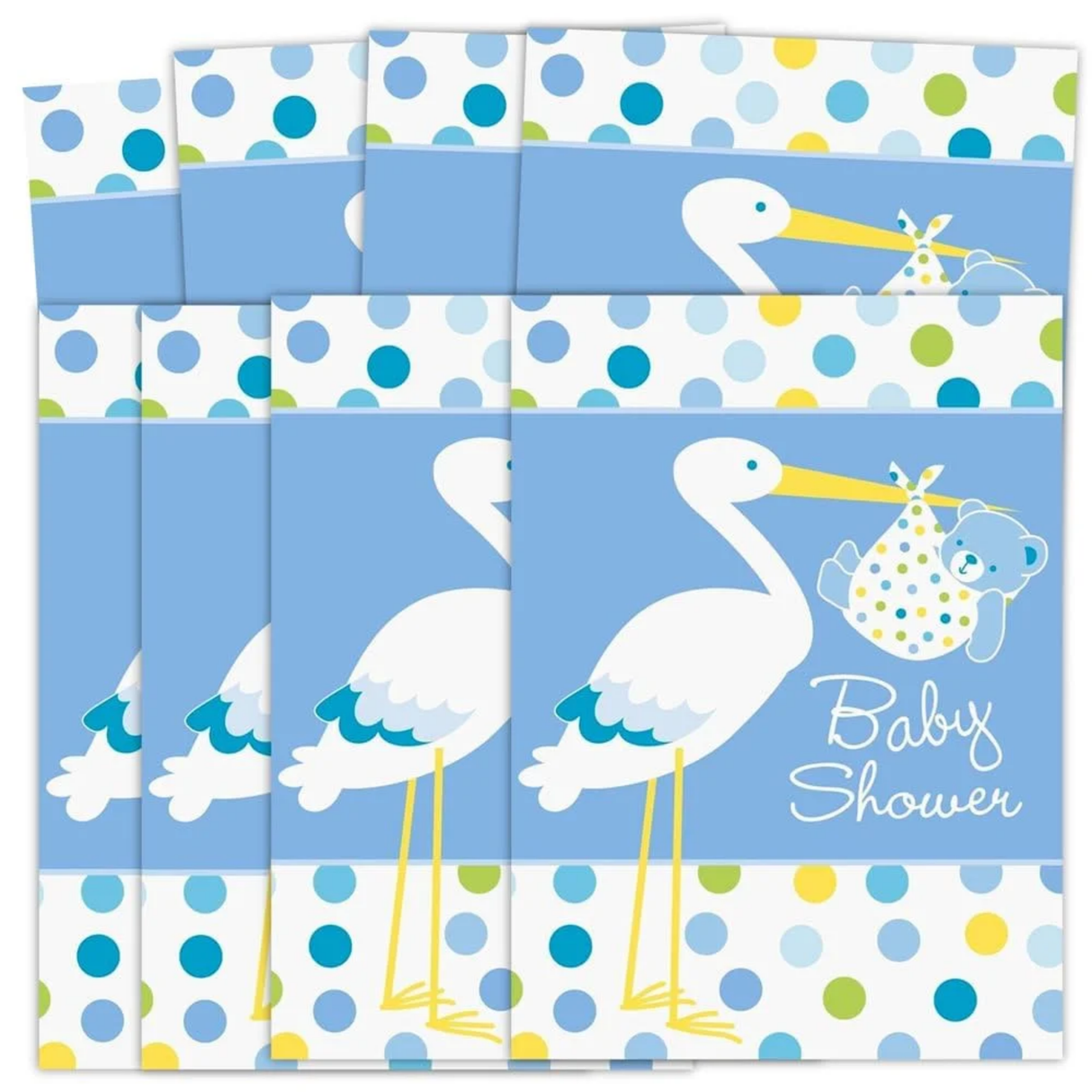 Baby Boy Stork Thank You Notes (8 Ct)