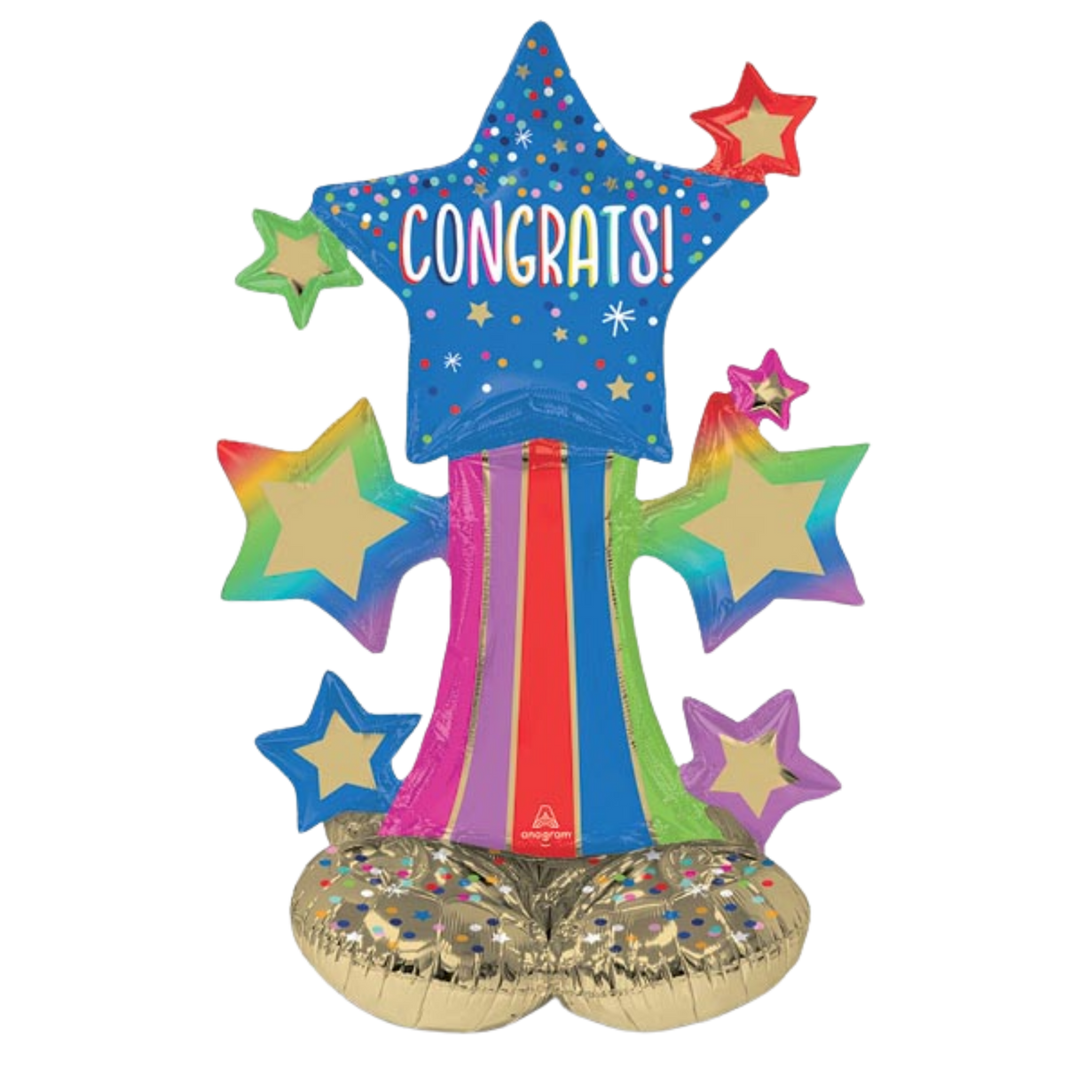 36" Colorful Congrats Starburst Airloonz Jr.