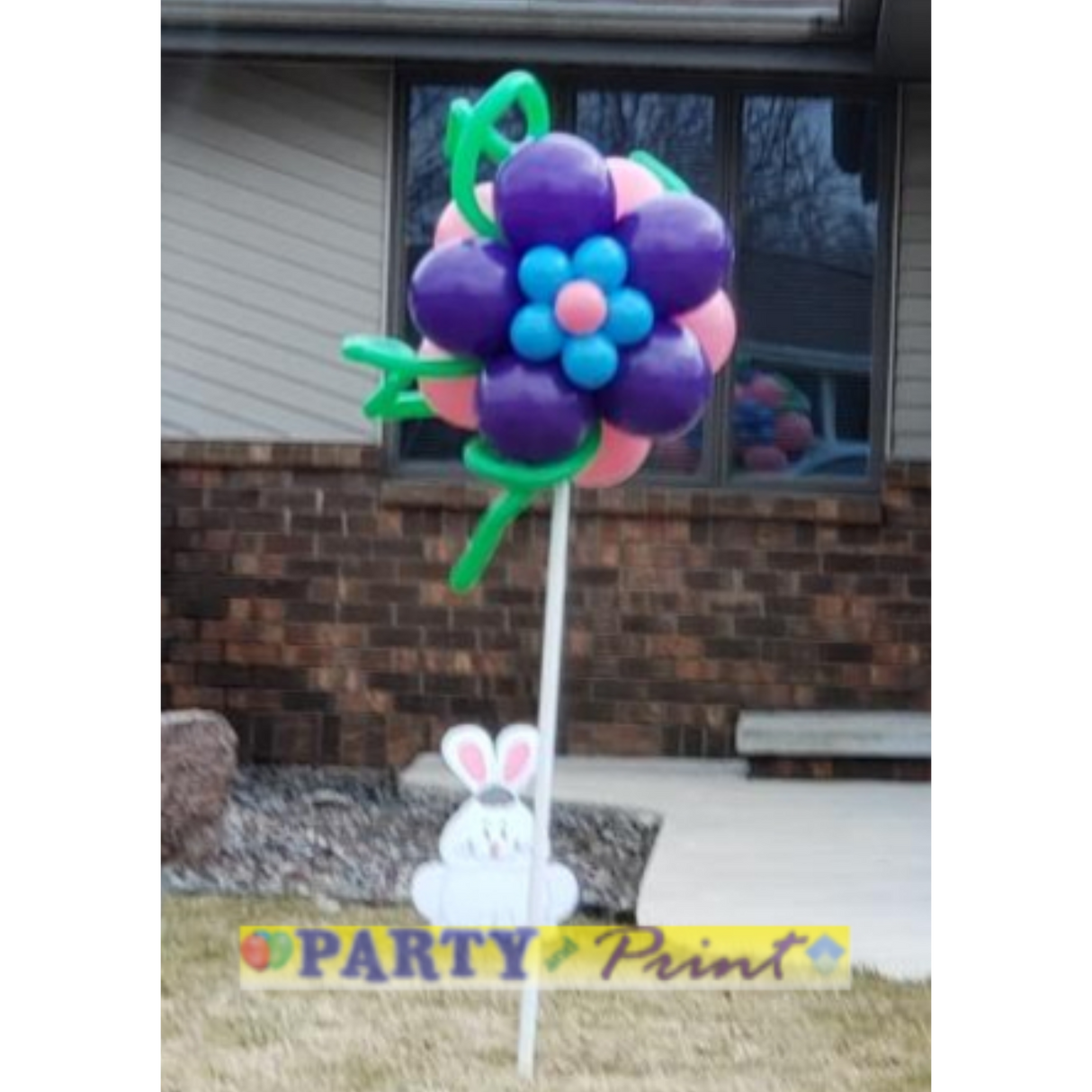 Double-Sided Flower Yard Pole