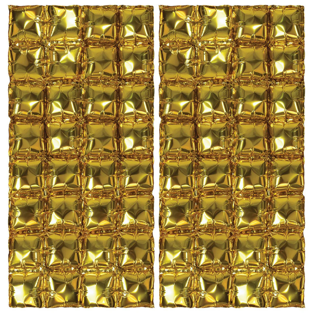 Foil Balloon Backdrops, Gold, 2 pieces