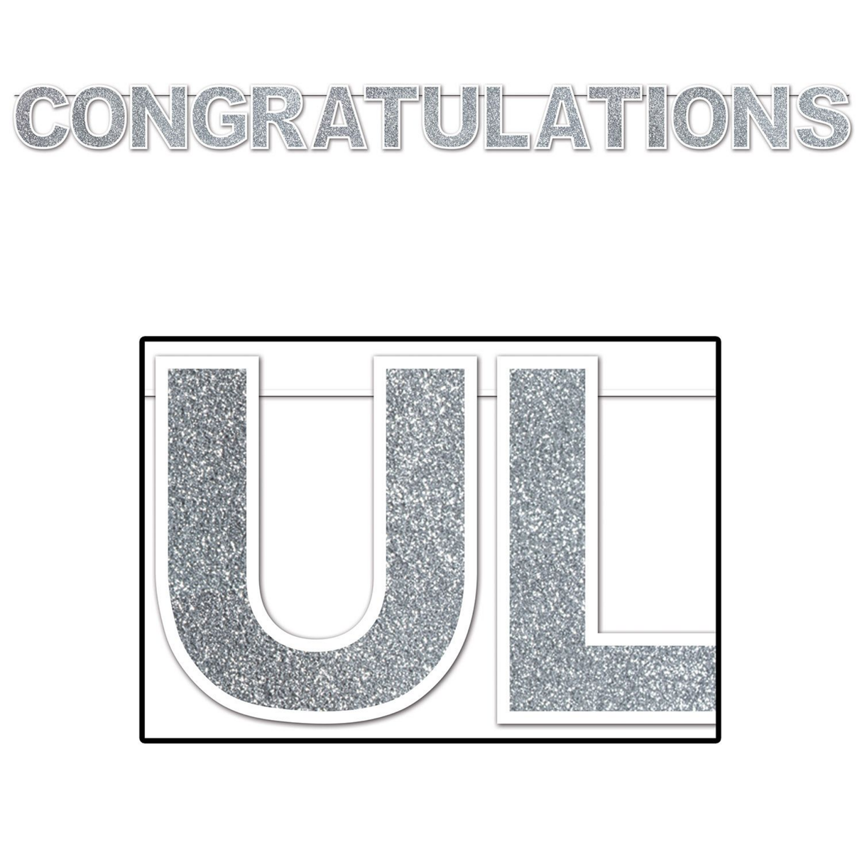 Glittered Congratulations Streamer (11')