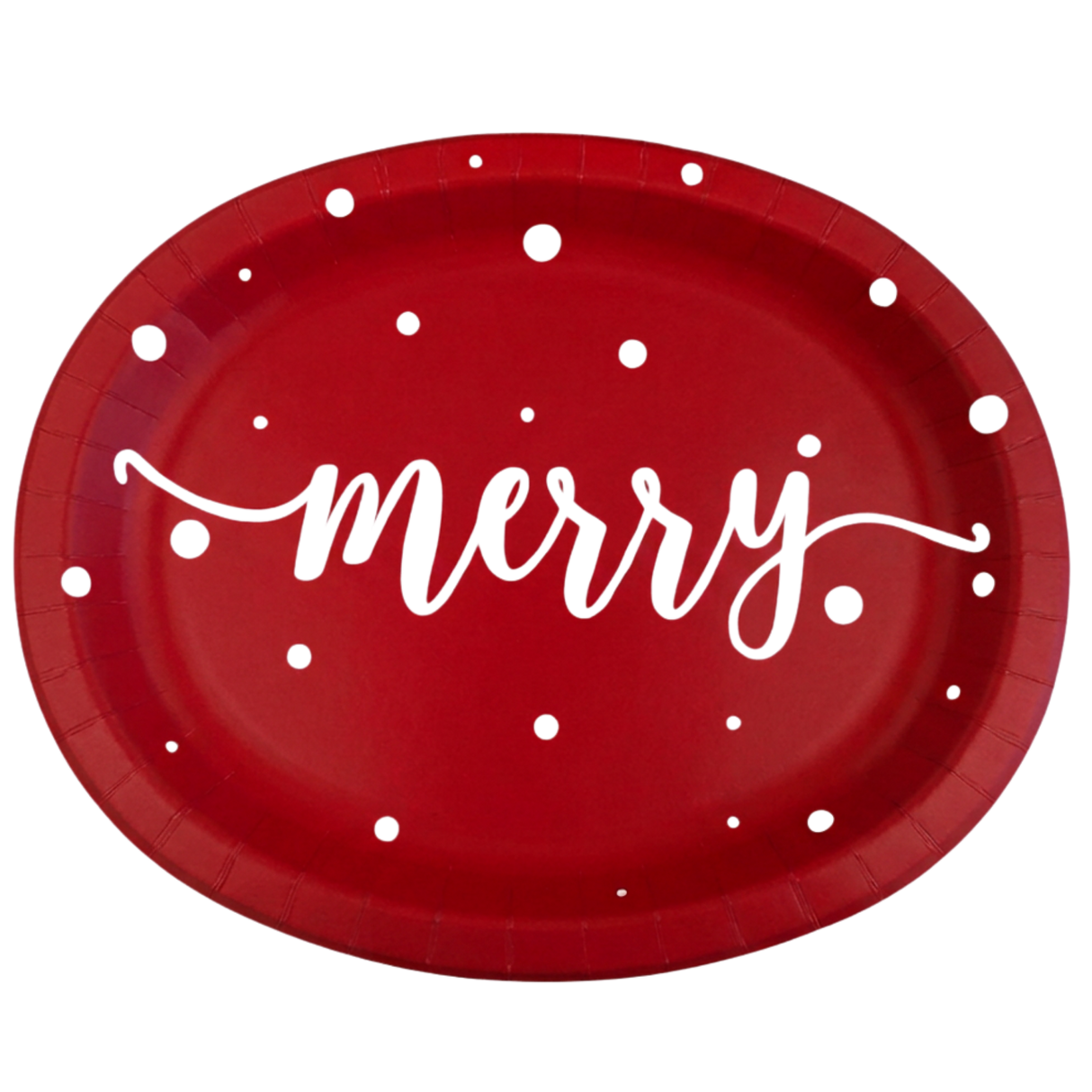 Merry Snowflakes Oval Platters, 8 Count