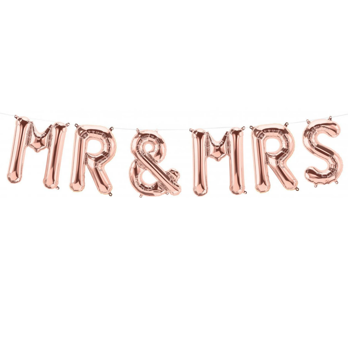 Mr & Mrs 16" Balloon Rose Gold Letter Garland
