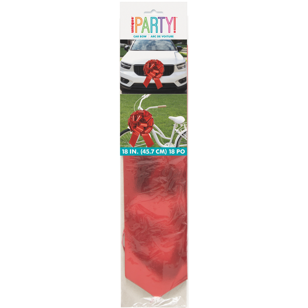 18" Giant Red Car Bow
