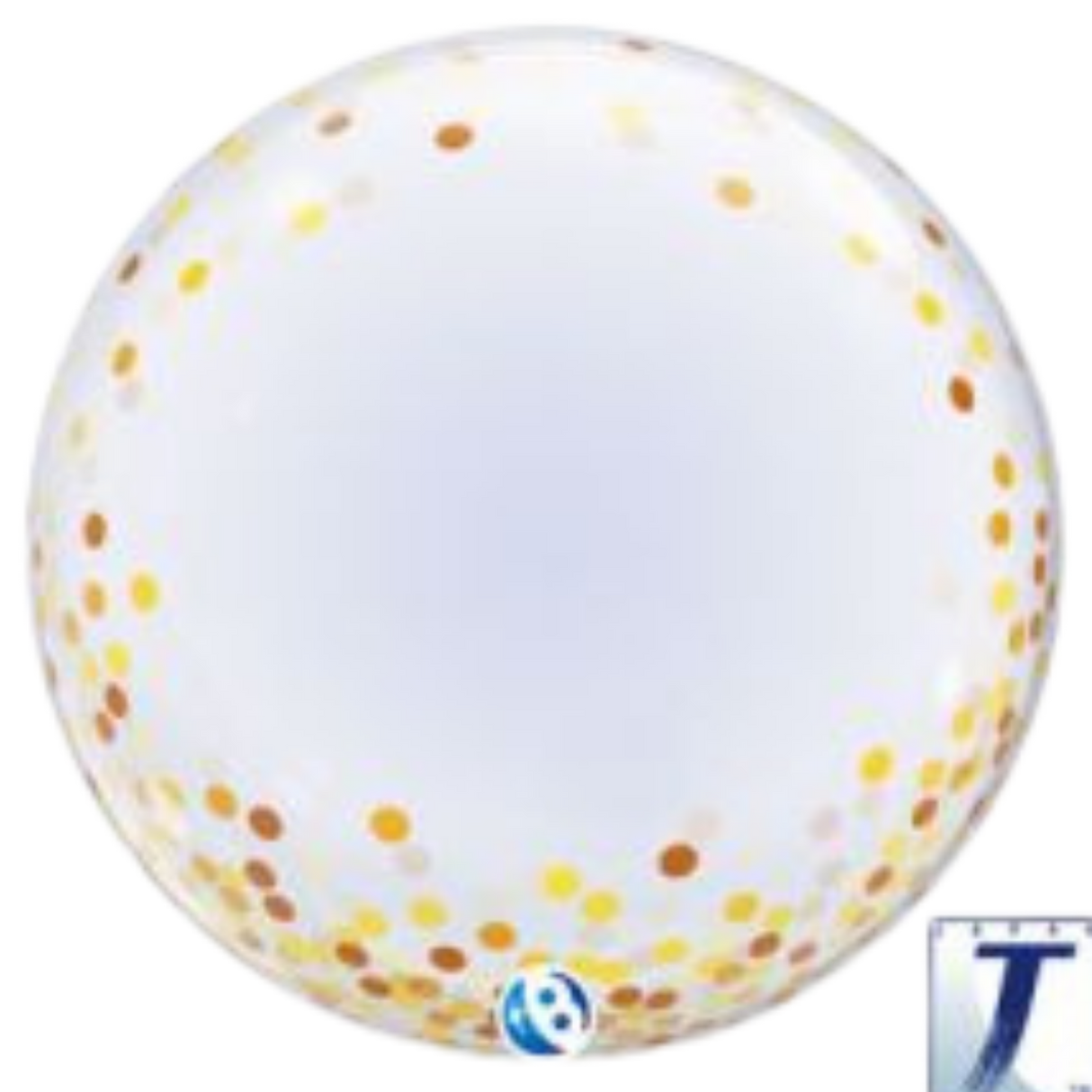 24" Gold Confetti Deco Bubble