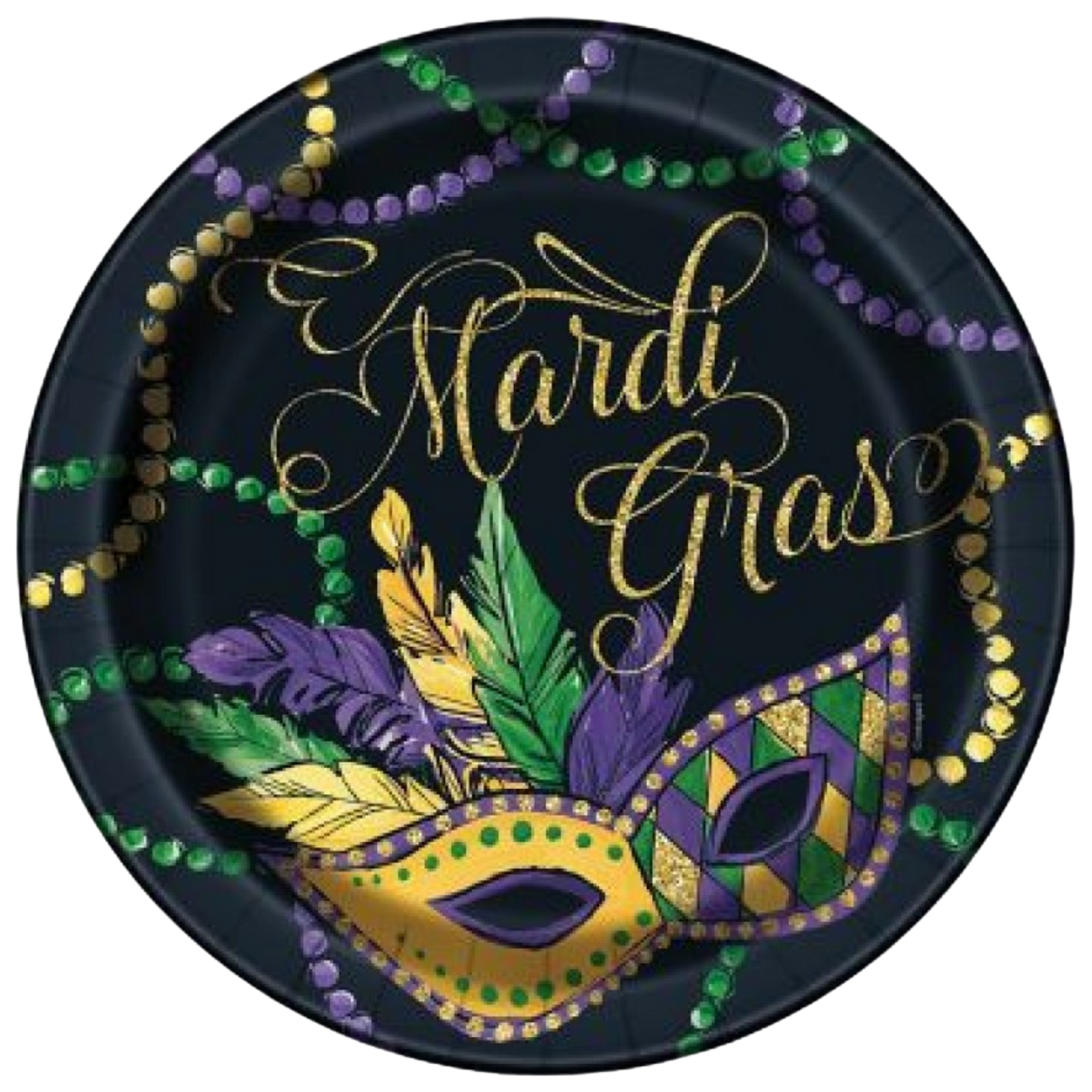 9" Mardi Gras, 8 ct.