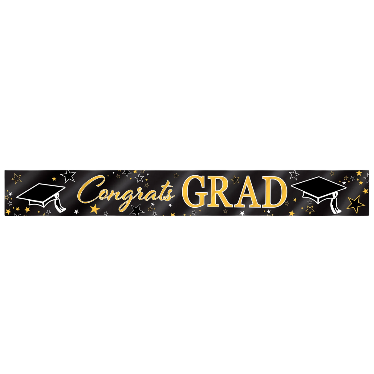 Metallic Congrats Grad Banner