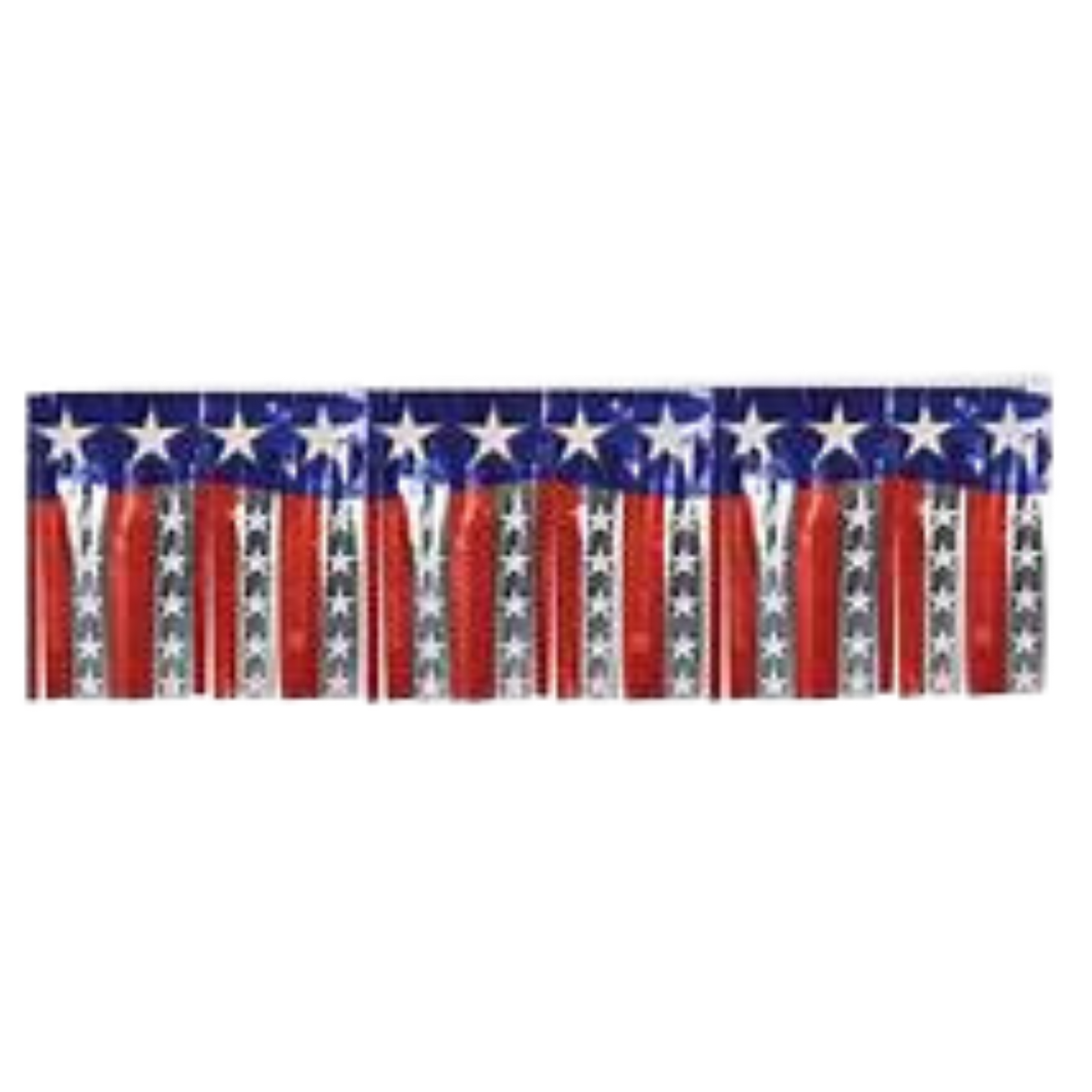Metallic Stars & Stripes Fringe Banner