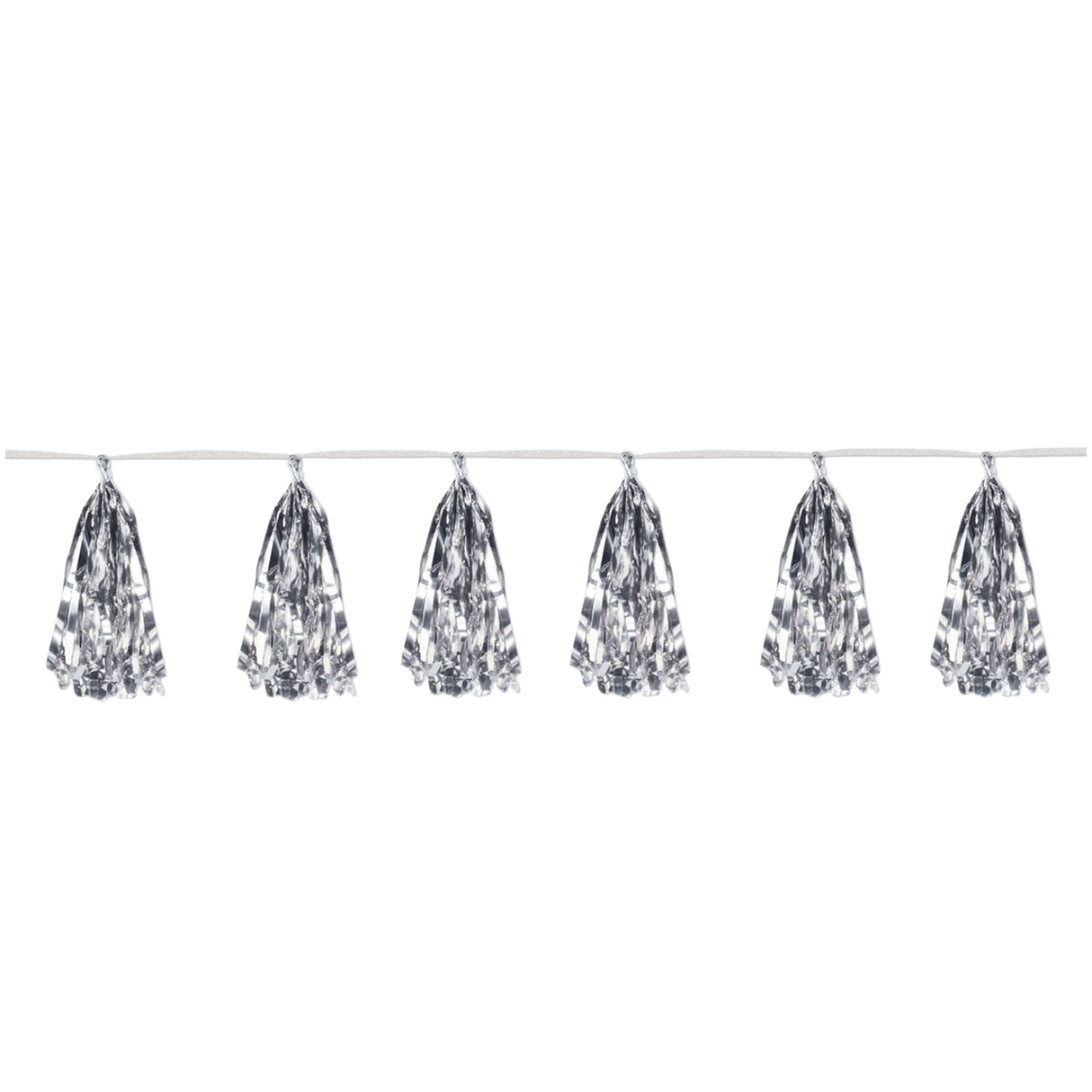 Metallic Tassel Garland, Silver
