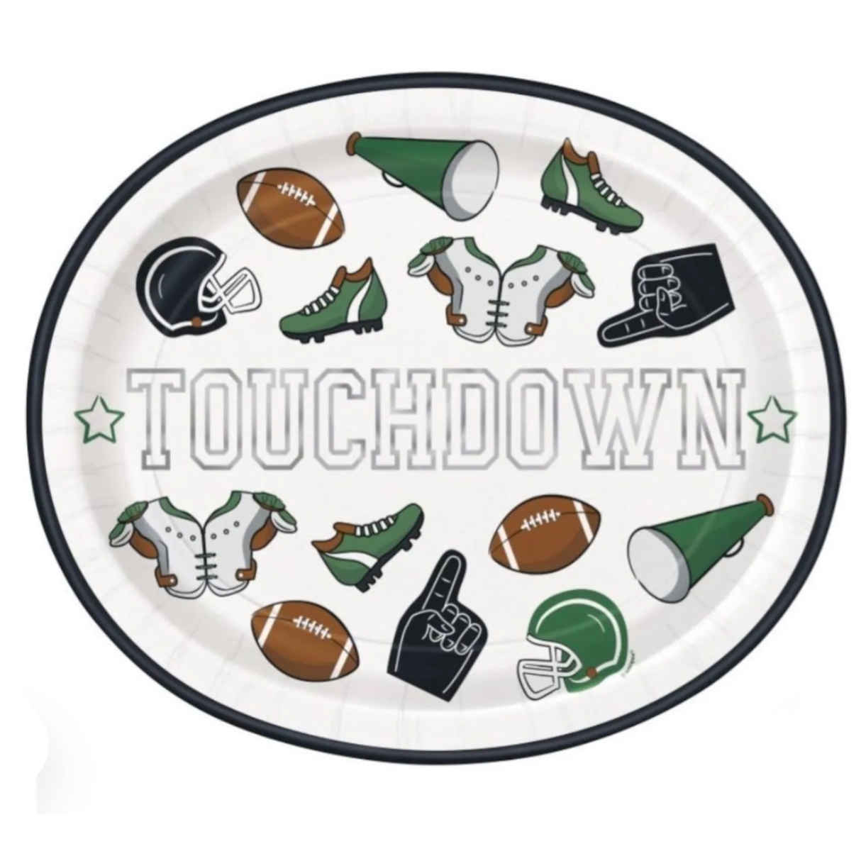 Game Face Football Oval Platters