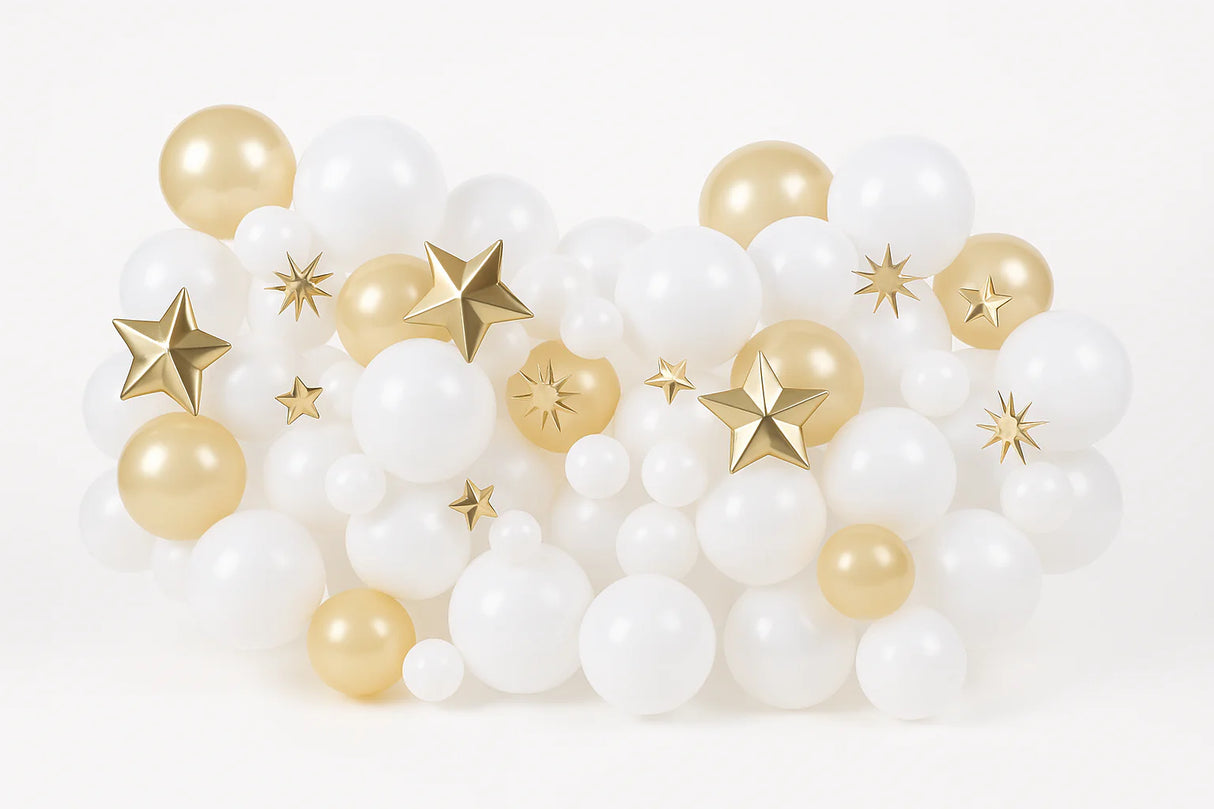 White Gold Star Accent Decor Kit