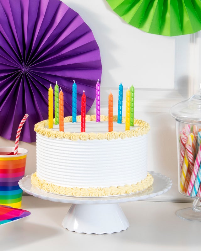Spiral Rainbow Candles, 24 ct