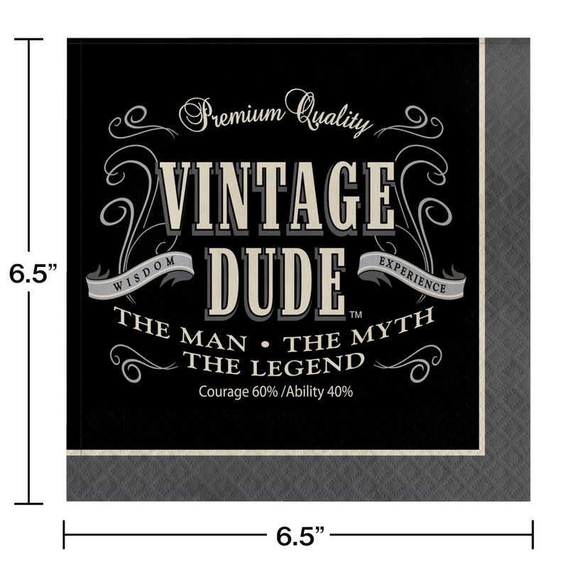 Vintage Dude Birthday Tableware Set
