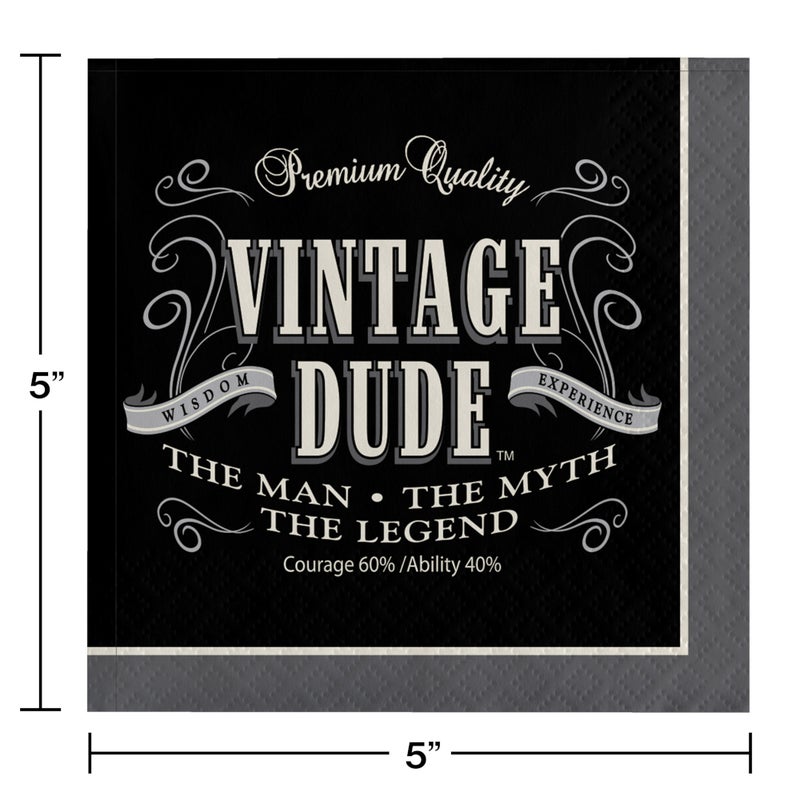 Vintage Dude Birthday Tableware Set