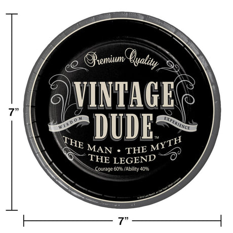 Vintage Dude Birthday Tableware Set