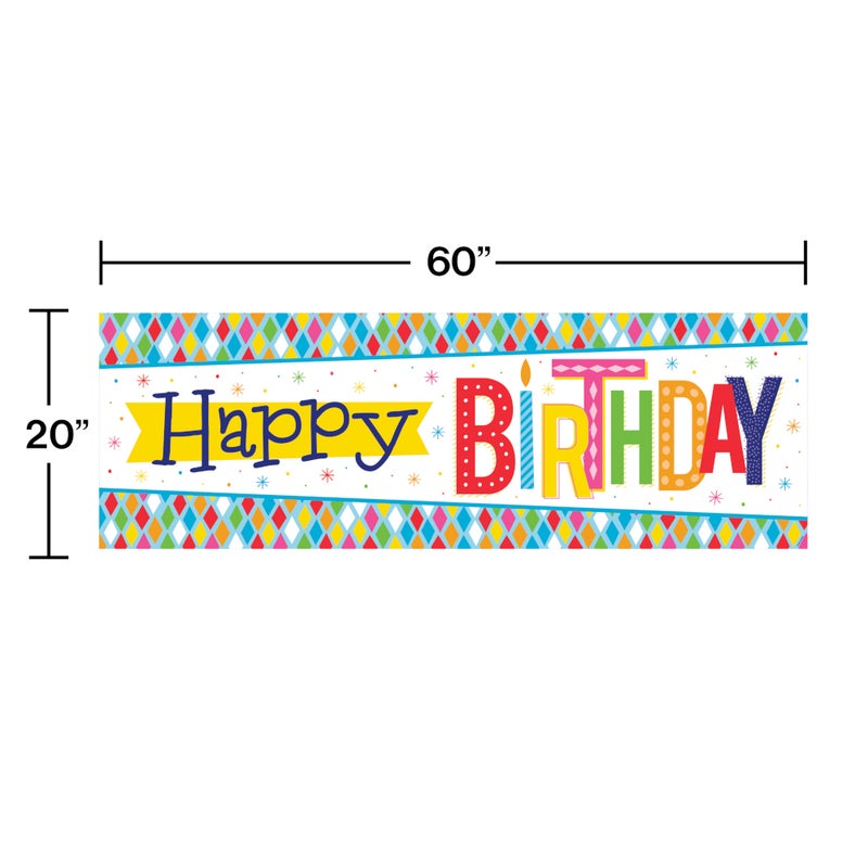 Bright Birthday Giant Party Banner
