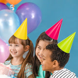 Party Hats, Neon Colors, 8 count