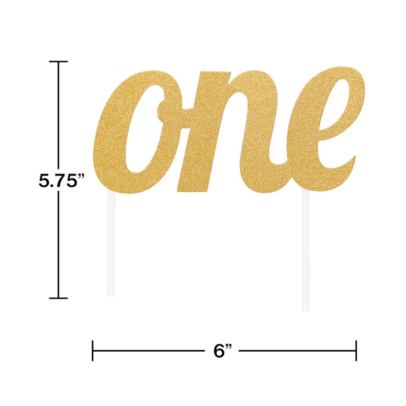 Glitter One Cake Topper