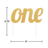 Glitter One Cake Topper