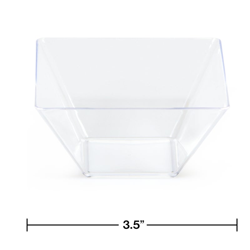 Clear Plastic Square Bowls (5 oz, 8 ct)