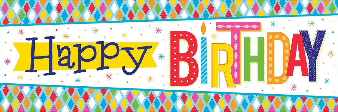 Bright Birthday Giant Party Banner
