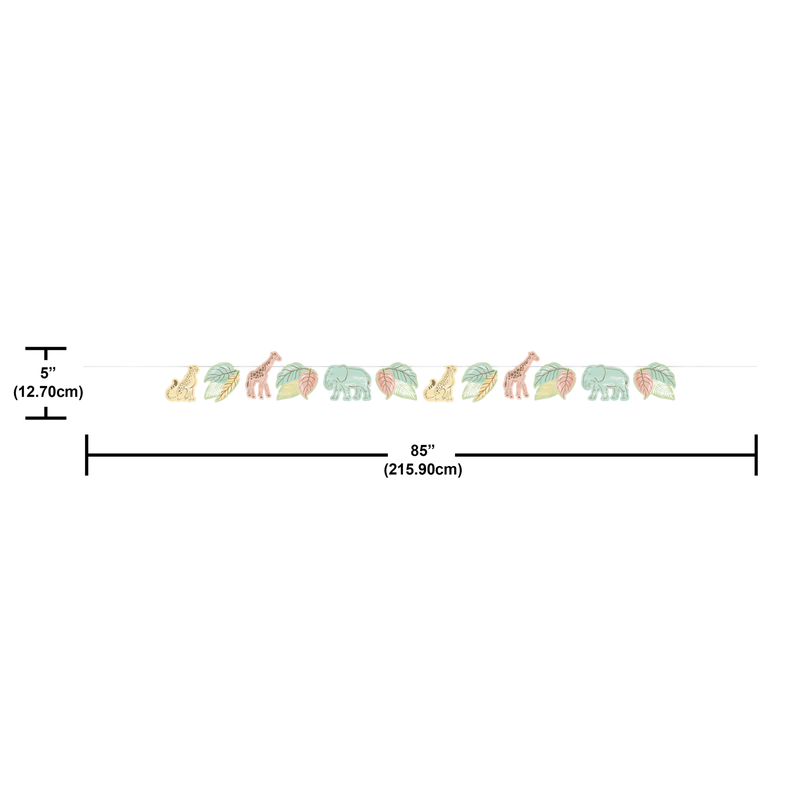 Safari Baby Ribbon Banner, Set of 2