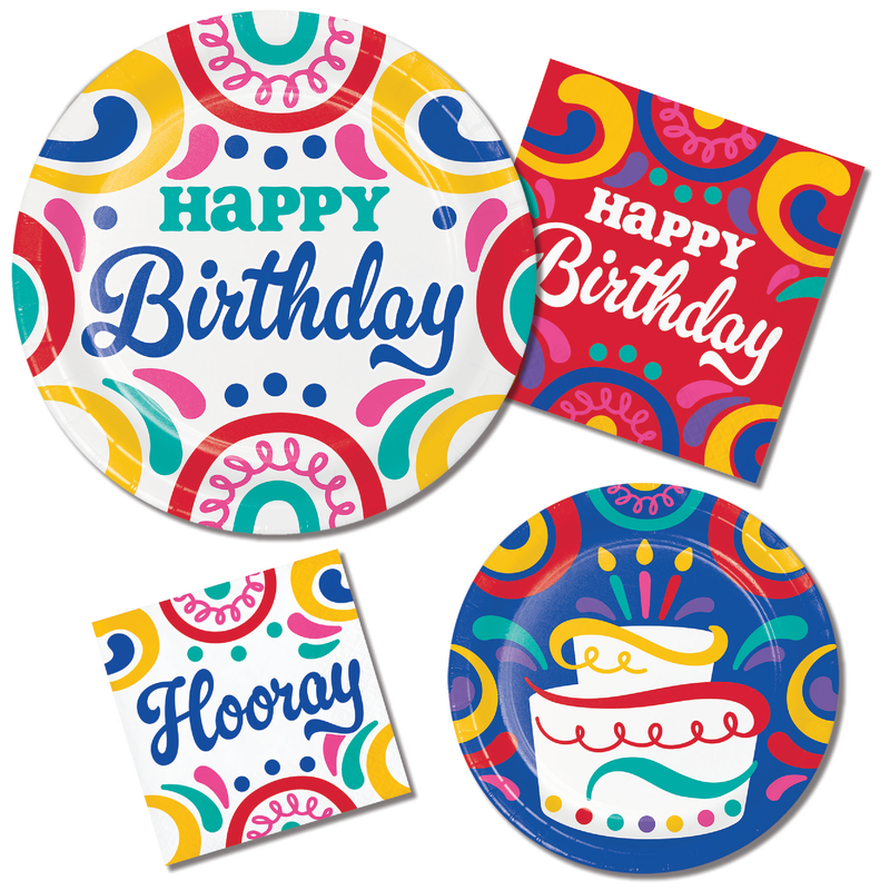 Birthday Swirls Tableware