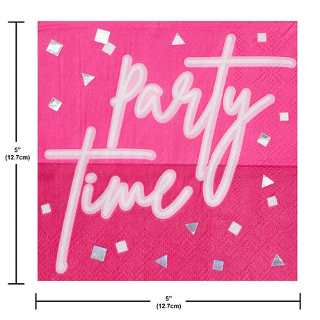 Foil Pink Napkin Set