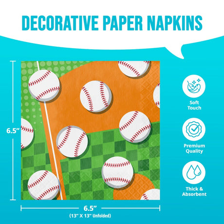 Sport Spirit Baseball Luncheon Napkin