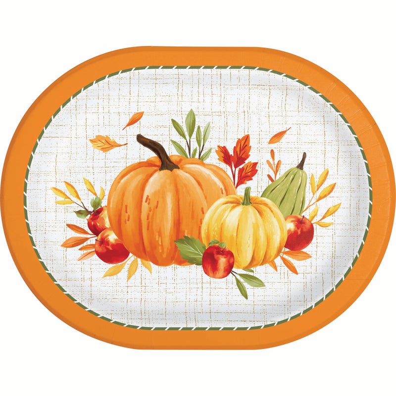 Autumn Orchard Oval Platter, 8 Ct