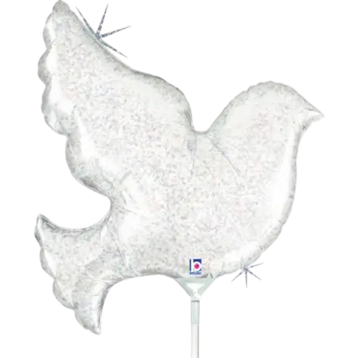14" Pearl White Dove Balloon