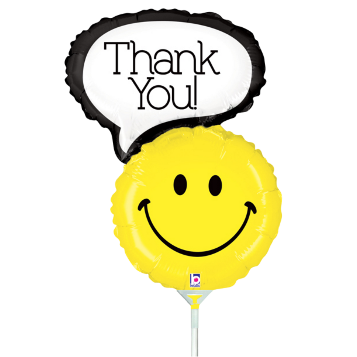 14" Smile Face Thank You Balloon