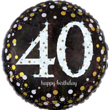 Sparkling Birthday Milestone Numbers