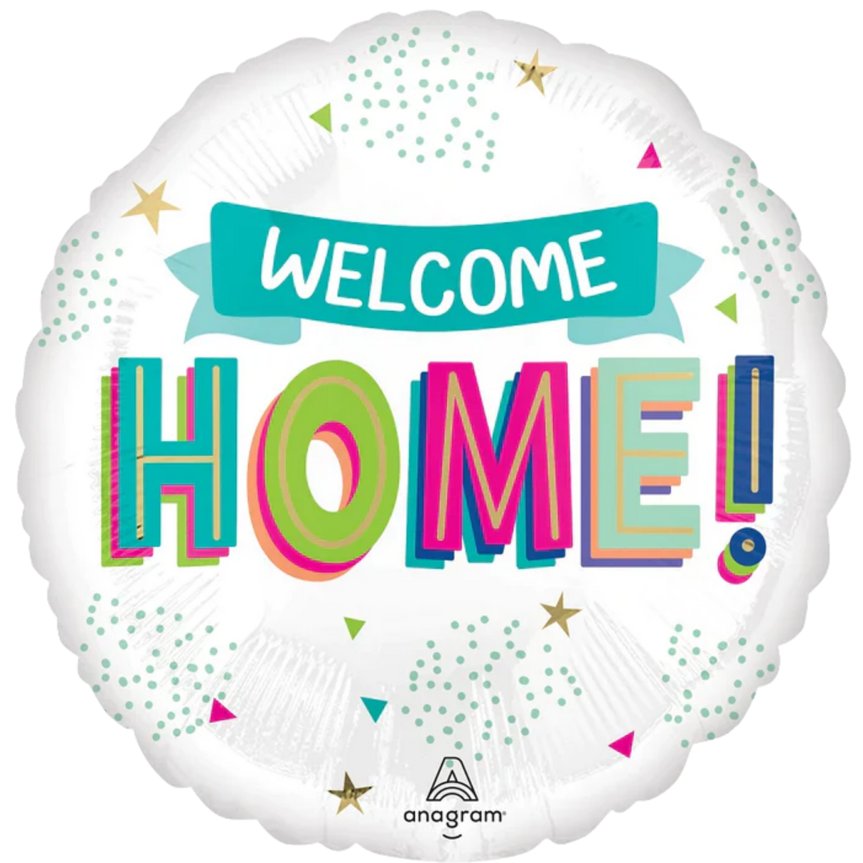 Welcome Home White and Teal