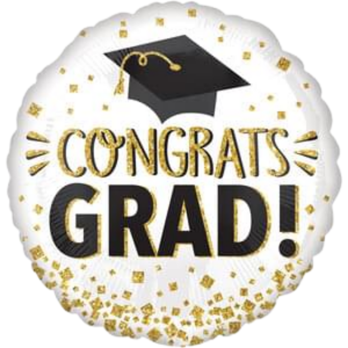Congrats Grad Gold Glitter