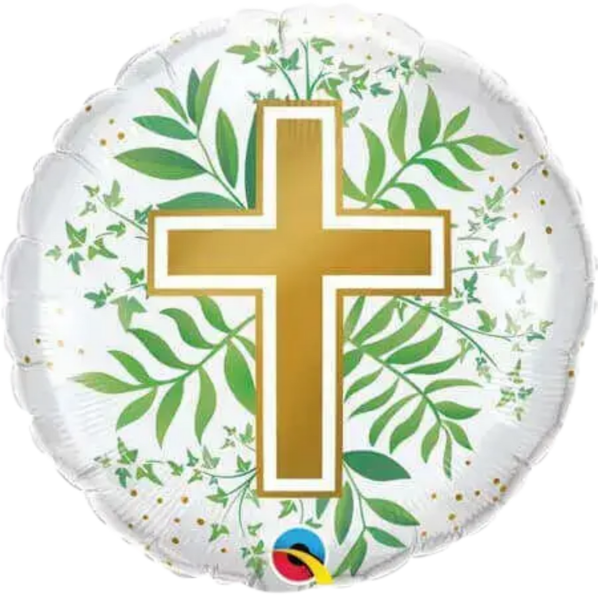Gold Cross and Greenery