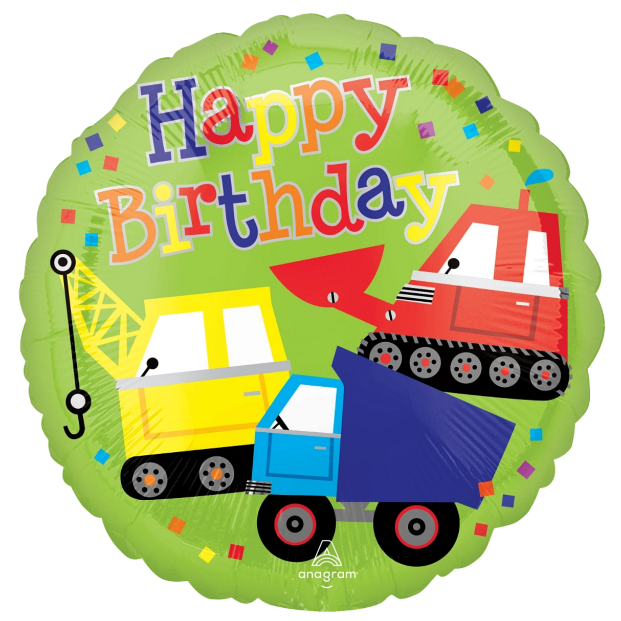 Happy Birthday Trucks Balloon