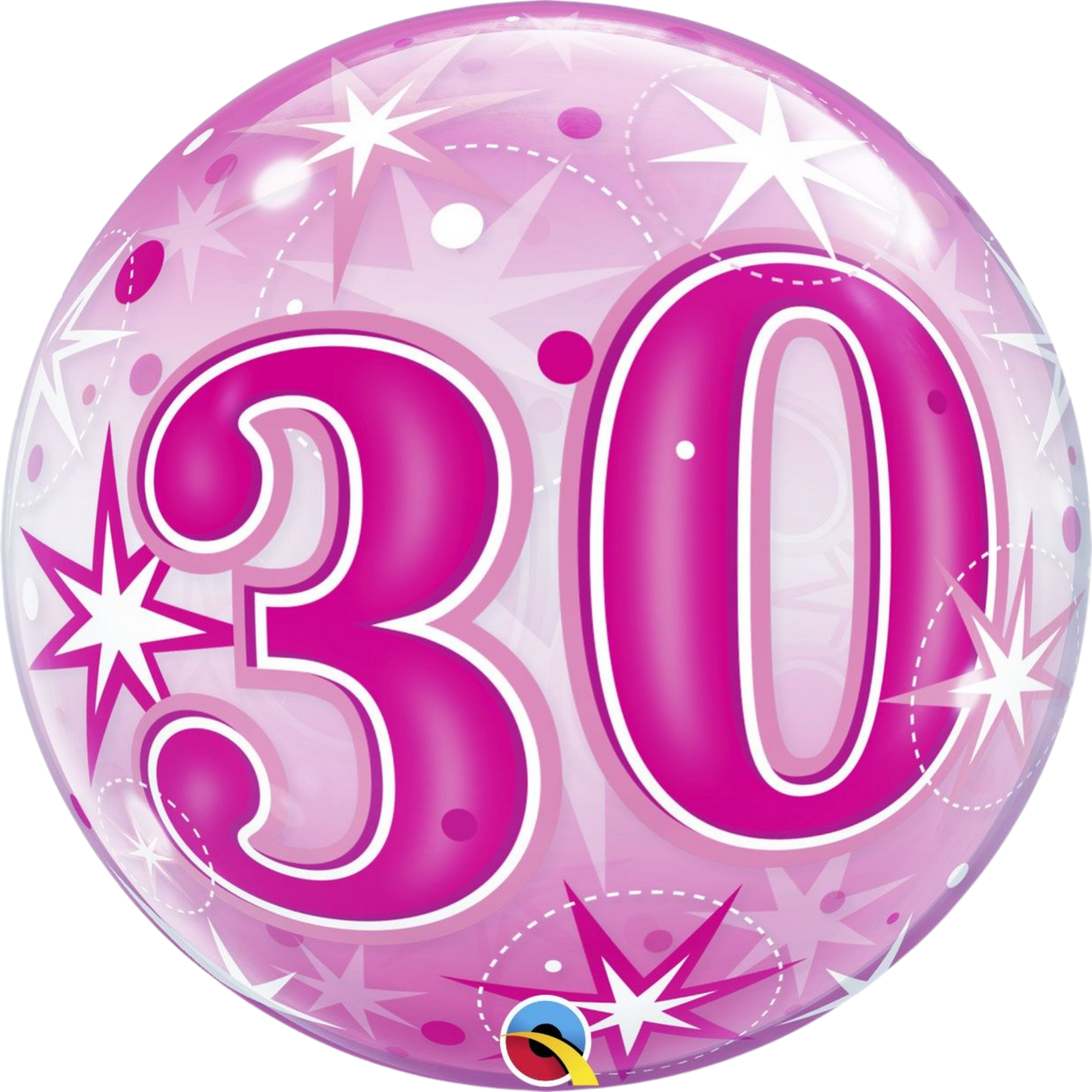 22" 30 Pink Starburst Bubble