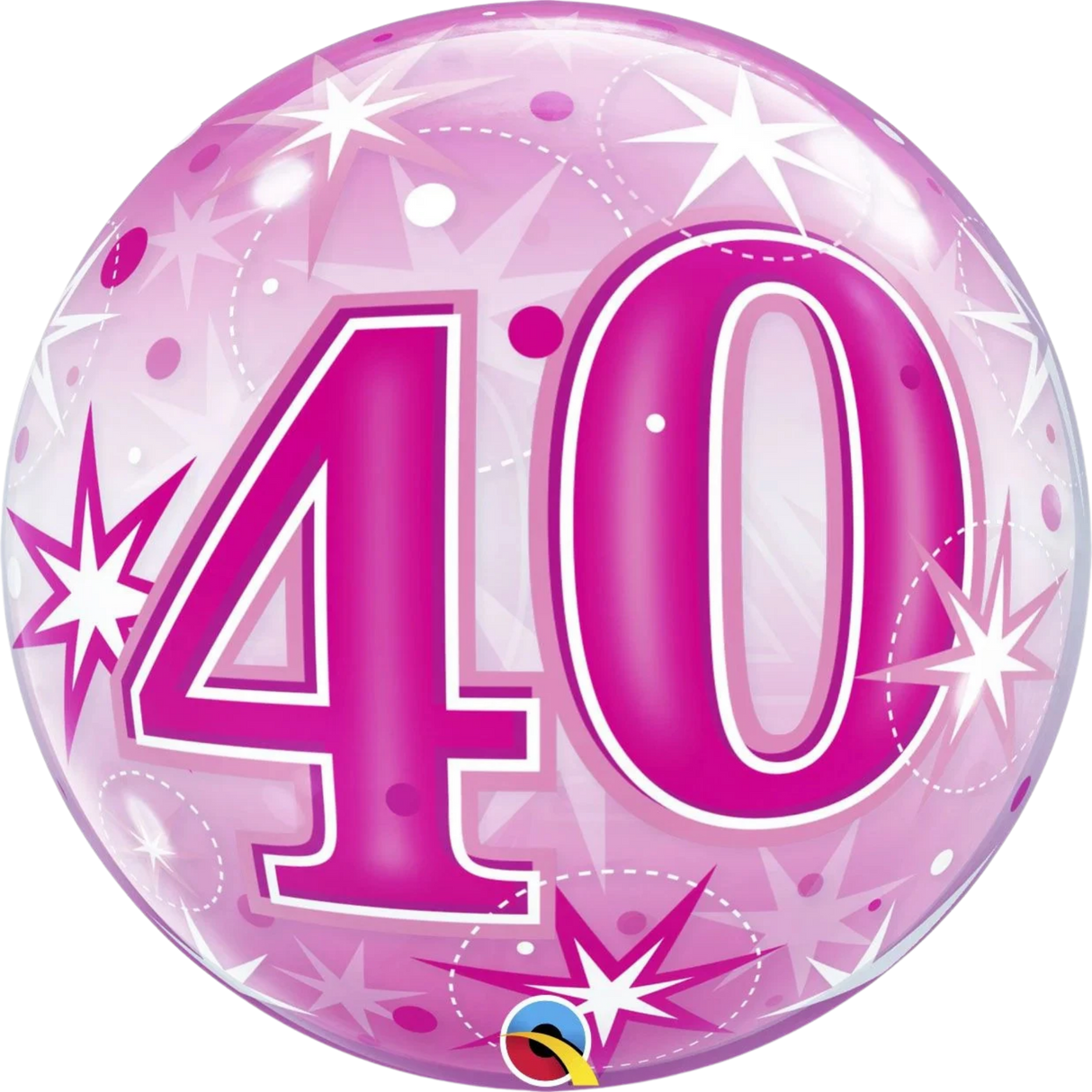 22" 40 Pink Starburst Bubble