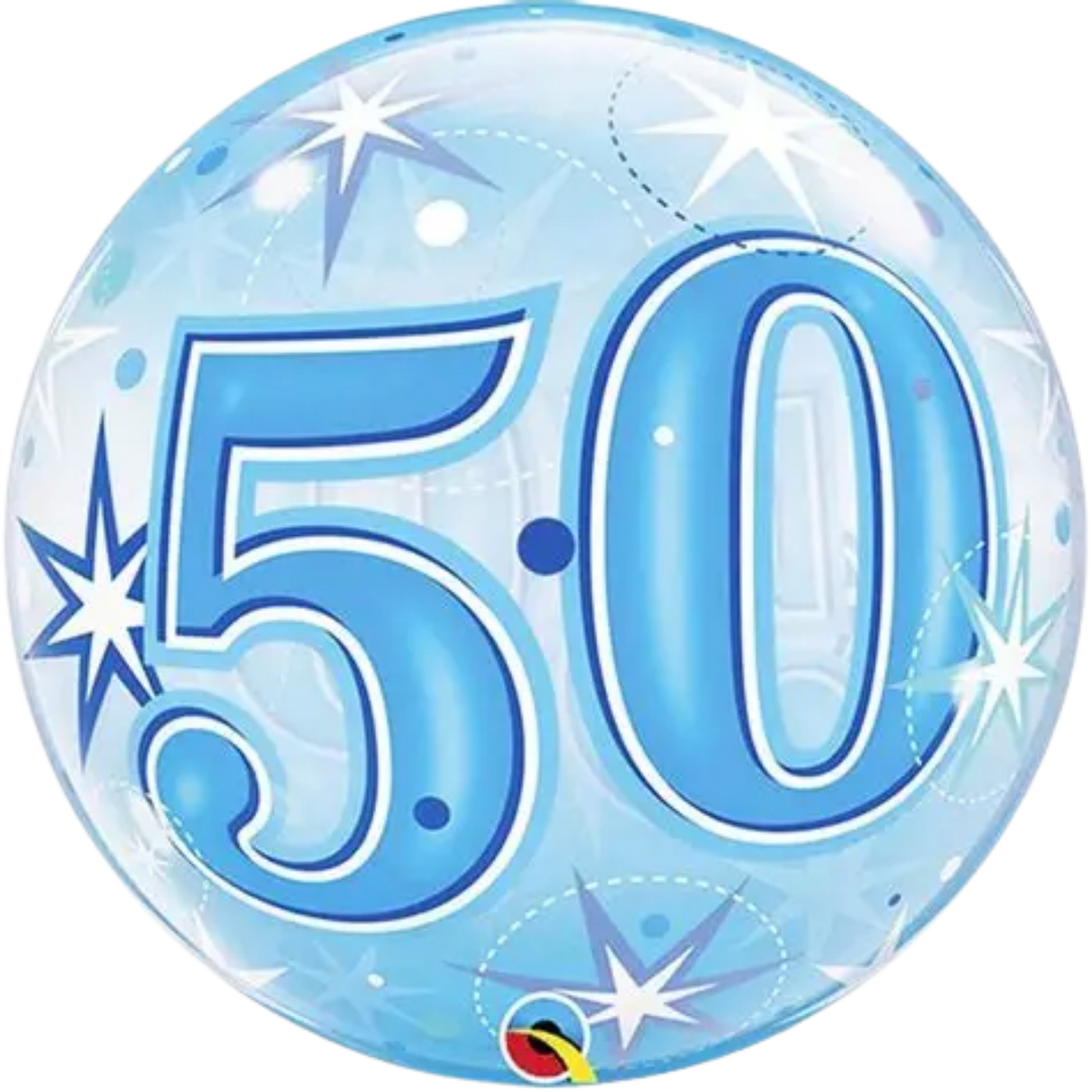 22" 50 Blue Starburst Bubble