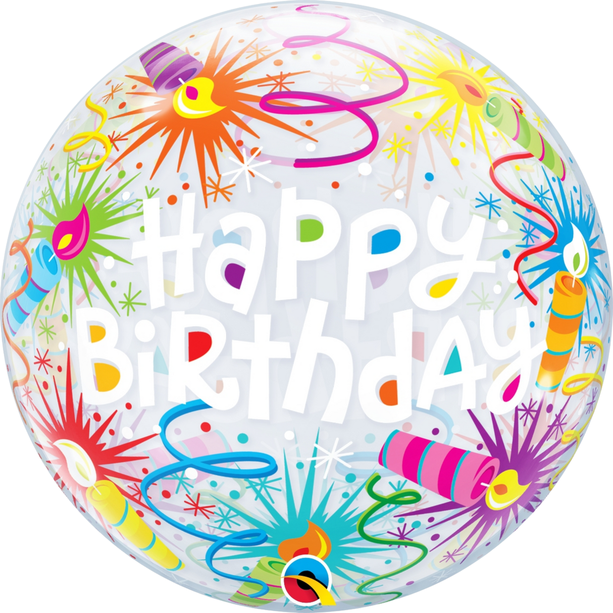 22" Birthday Lit Candles Bubble